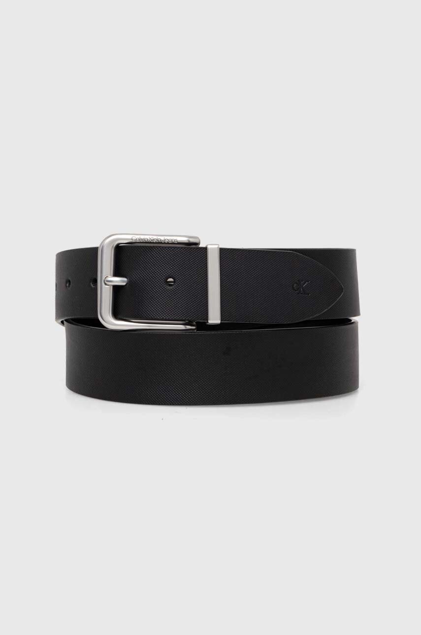 

Кожен колан с две лица Calvin Klein Jeans мъжки в черно K50K511821, Черен