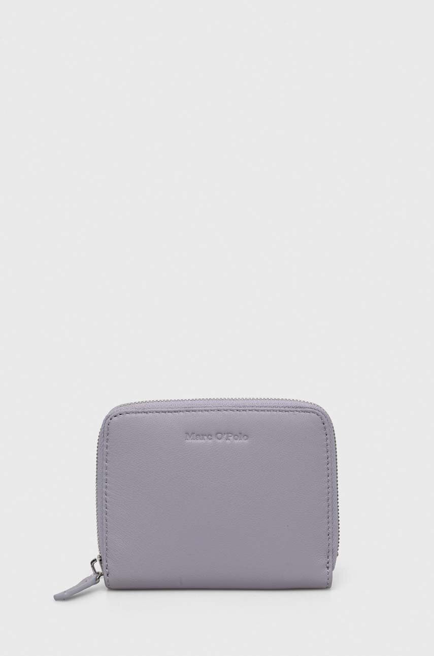 Levně Kožená peněženka Marc O'Polo fialová barva
