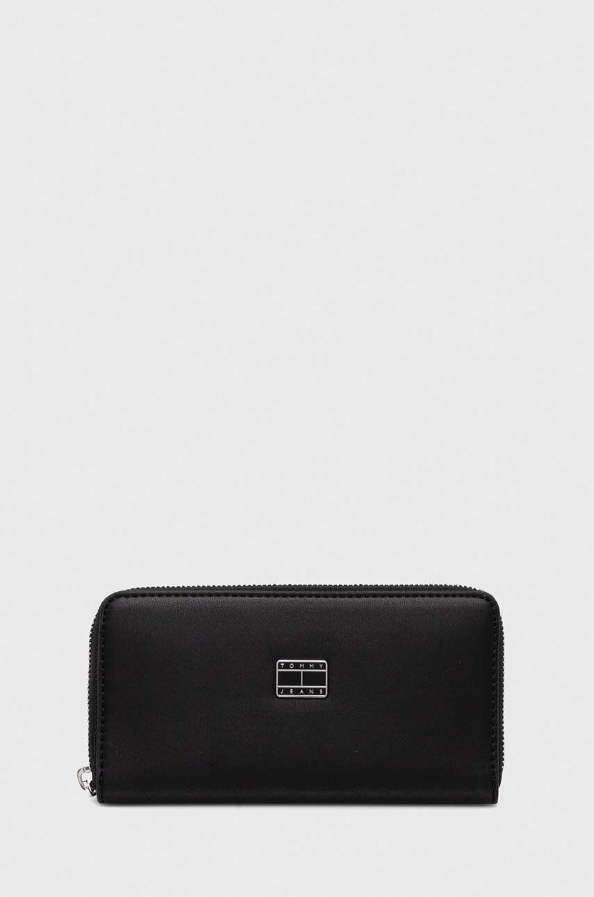 Tommy Jeans portofel femei, culoarea negru AW0AW15835
