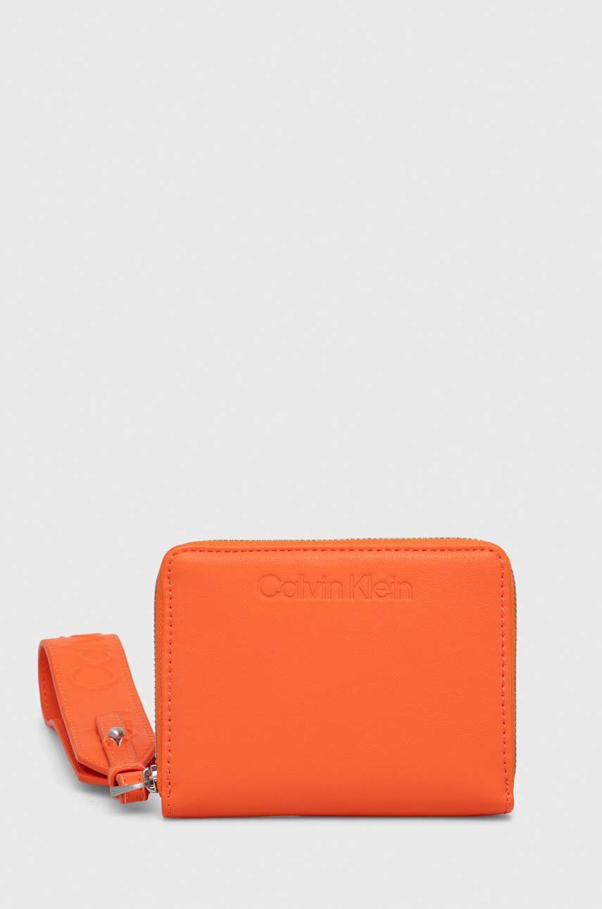 Levně Peněženka Calvin Klein oranžová barva, K60K611387