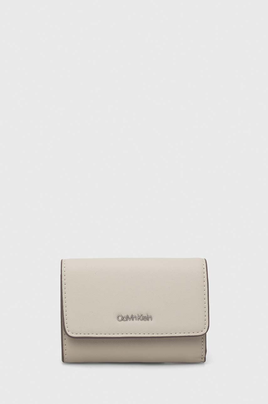 Peněženka Calvin Klein béžová barva, K60K611435