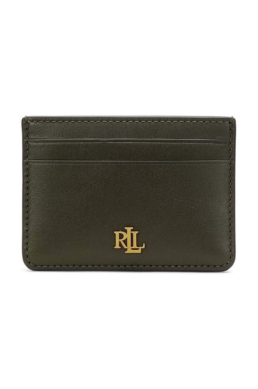 

Кожен калъф за карти Lauren Ralph Lauren в розово 432876732, Зелен