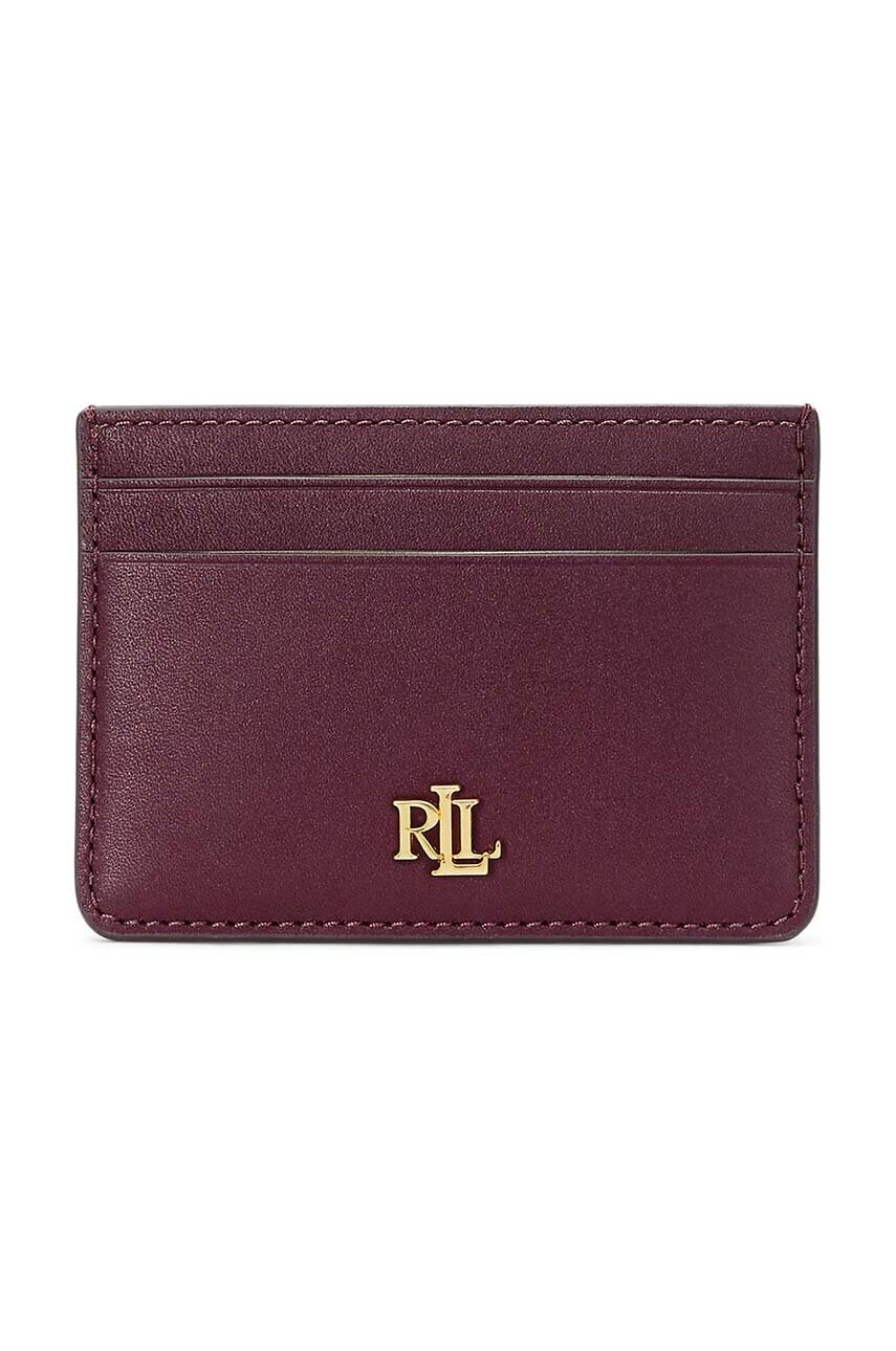 

Кожен калъф за карти Lauren Ralph Lauren в розово 432876732, Бордо