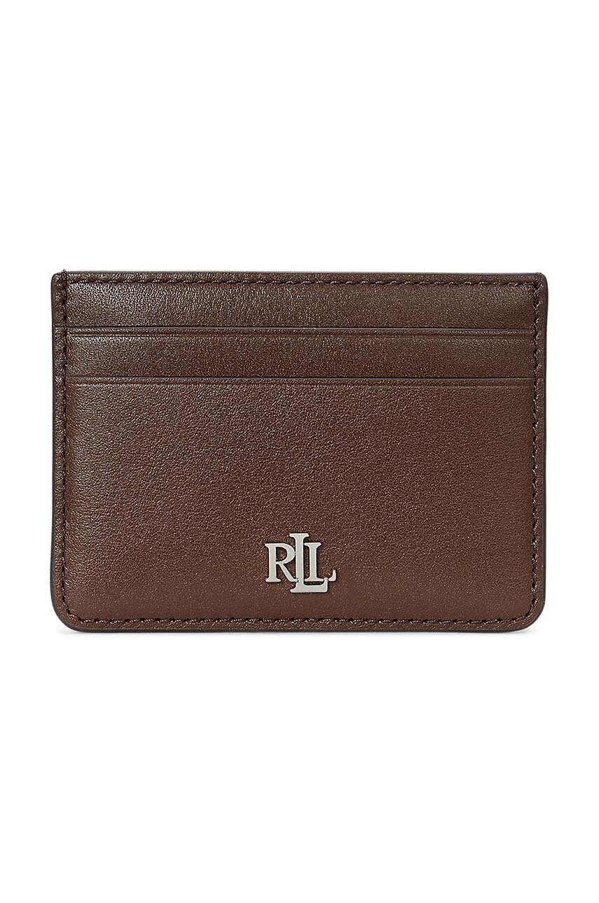 

Кожен калъф за карти Lauren Ralph Lauren в розово 432876732, Кафяв