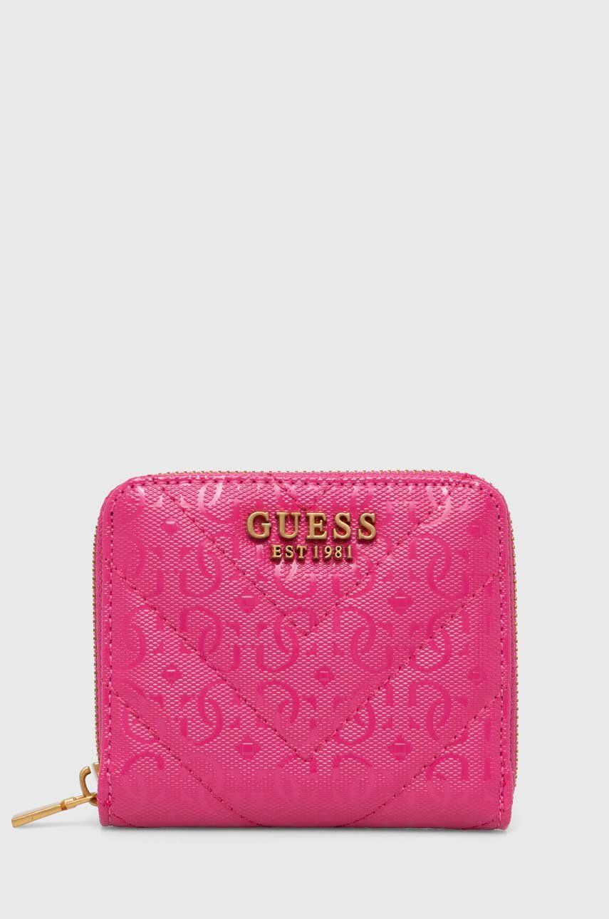 Levně Peněženka Guess JANIA růžová barva, SWGA91 99370