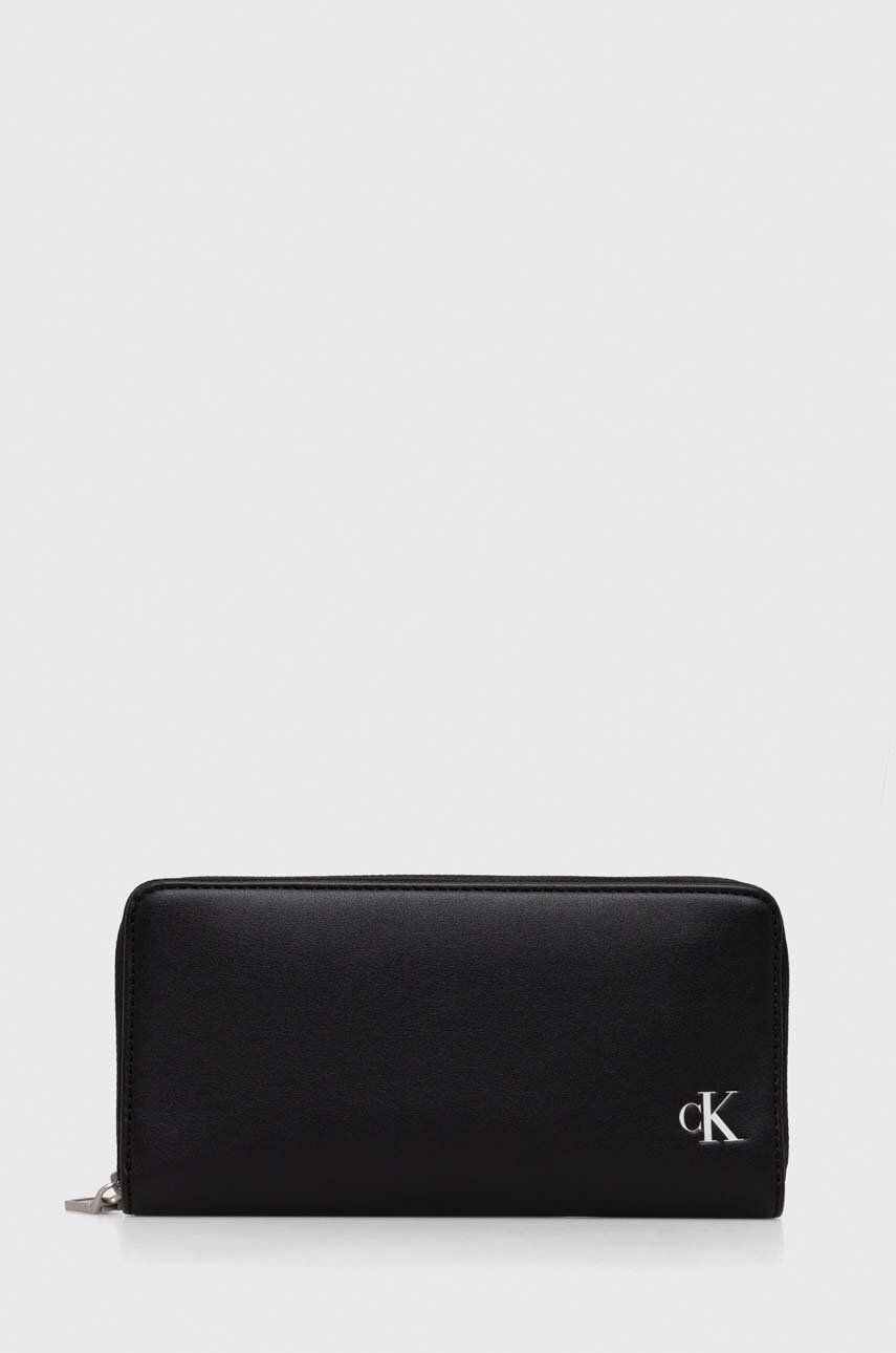 Levně Peněženka Calvin Klein Jeans černá barva, K60K611478