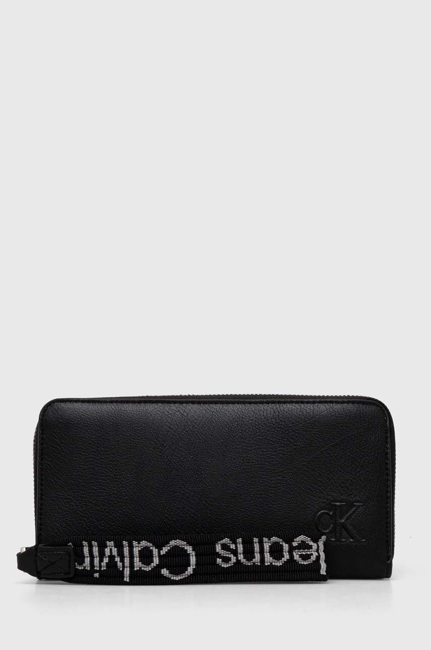 Peněženka Calvin Klein Jeans černá barva, K60K611498