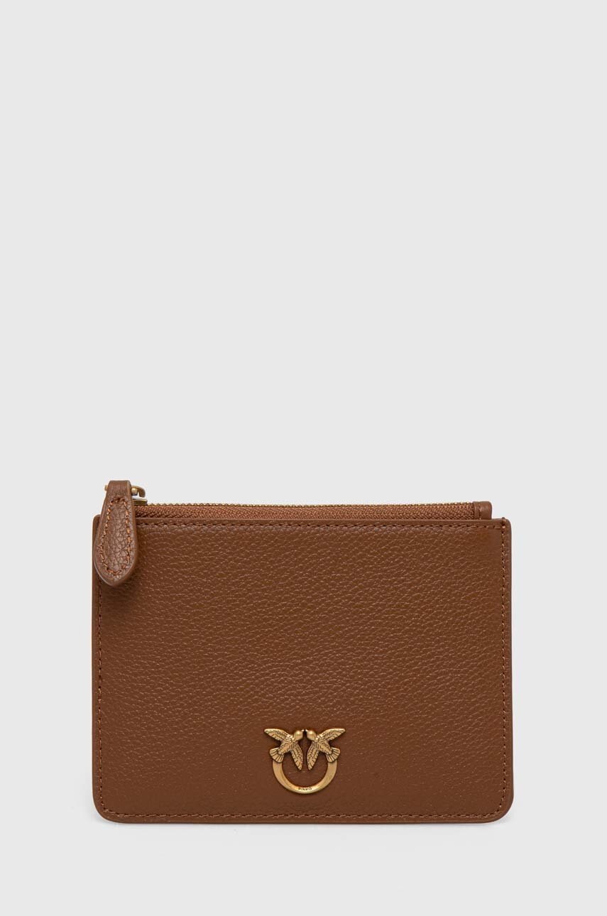 

Кожен портфейл Pinko дамски в кафяво 102857.A158, Кафяв