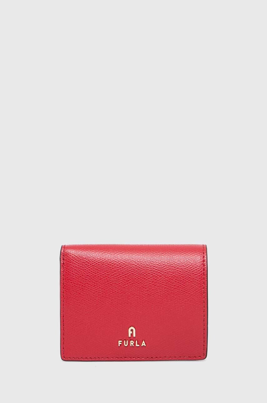 

Кожаный кошелек Furla женский цвет красный