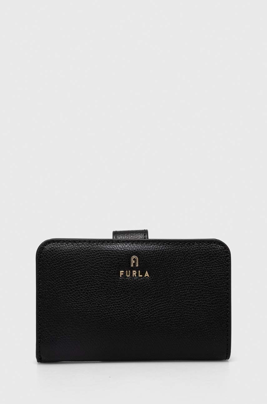 Furla portofel de piele femei, culoarea negru