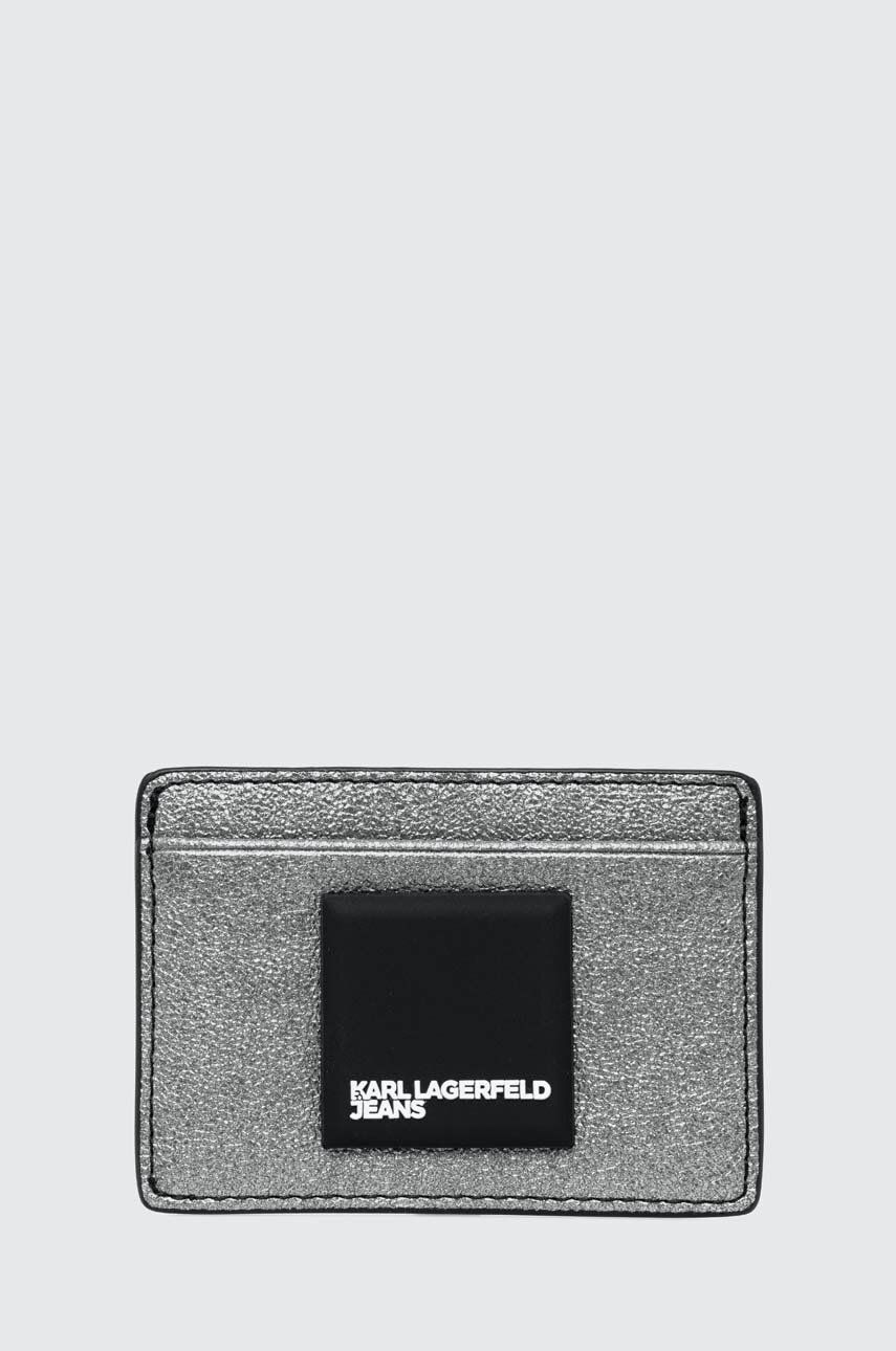 Karl Lagerfeld Jeans carcasa cardului culoarea argintiu
