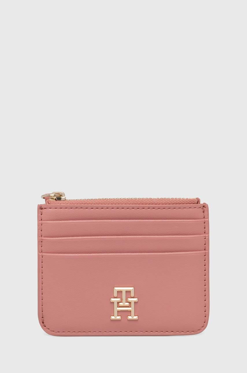 

Портмоне Tommy Hilfiger дамски в розово AW0AW16016, Розов