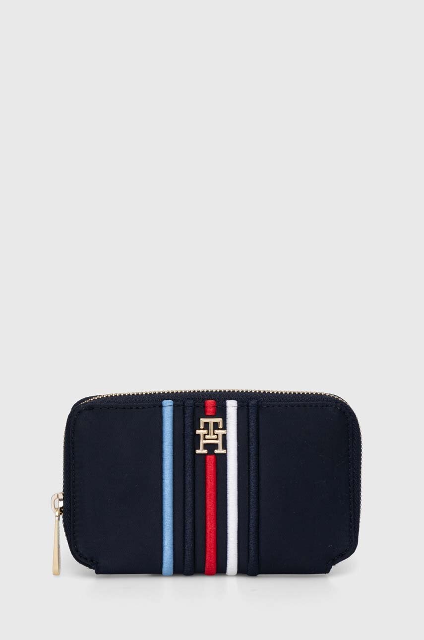 

Портмоне Tommy Hilfiger дамски в тъмносиньо AW0AW16018, Тъмносин