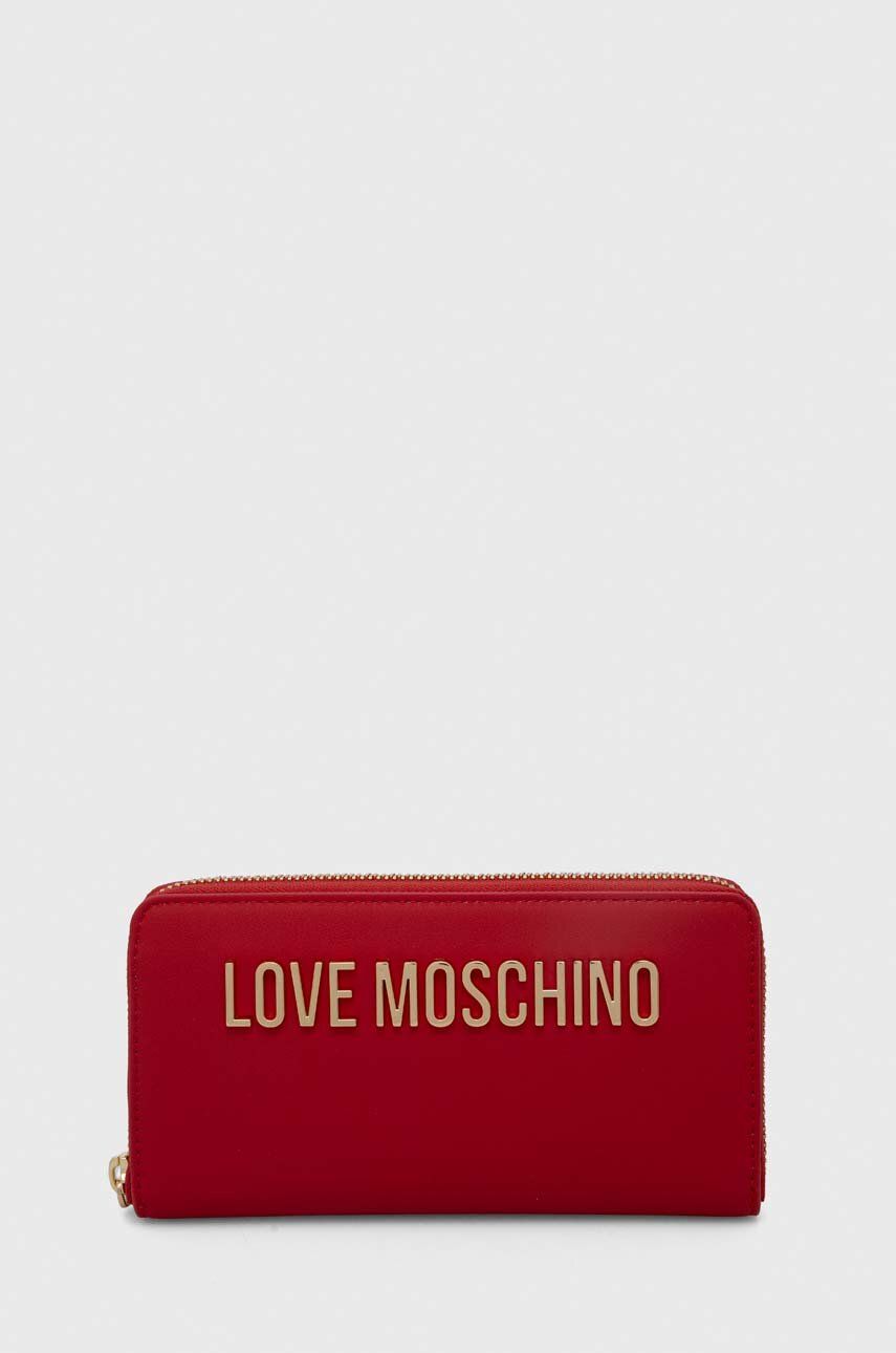 Levně Peněženka Love Moschino červená barva
