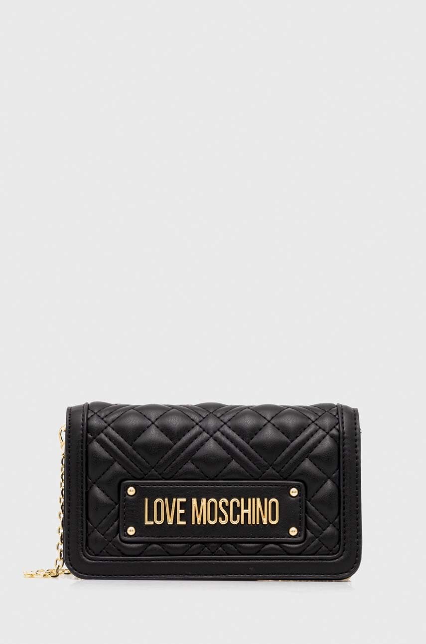 Levně Psaníčko Love Moschino černá barva