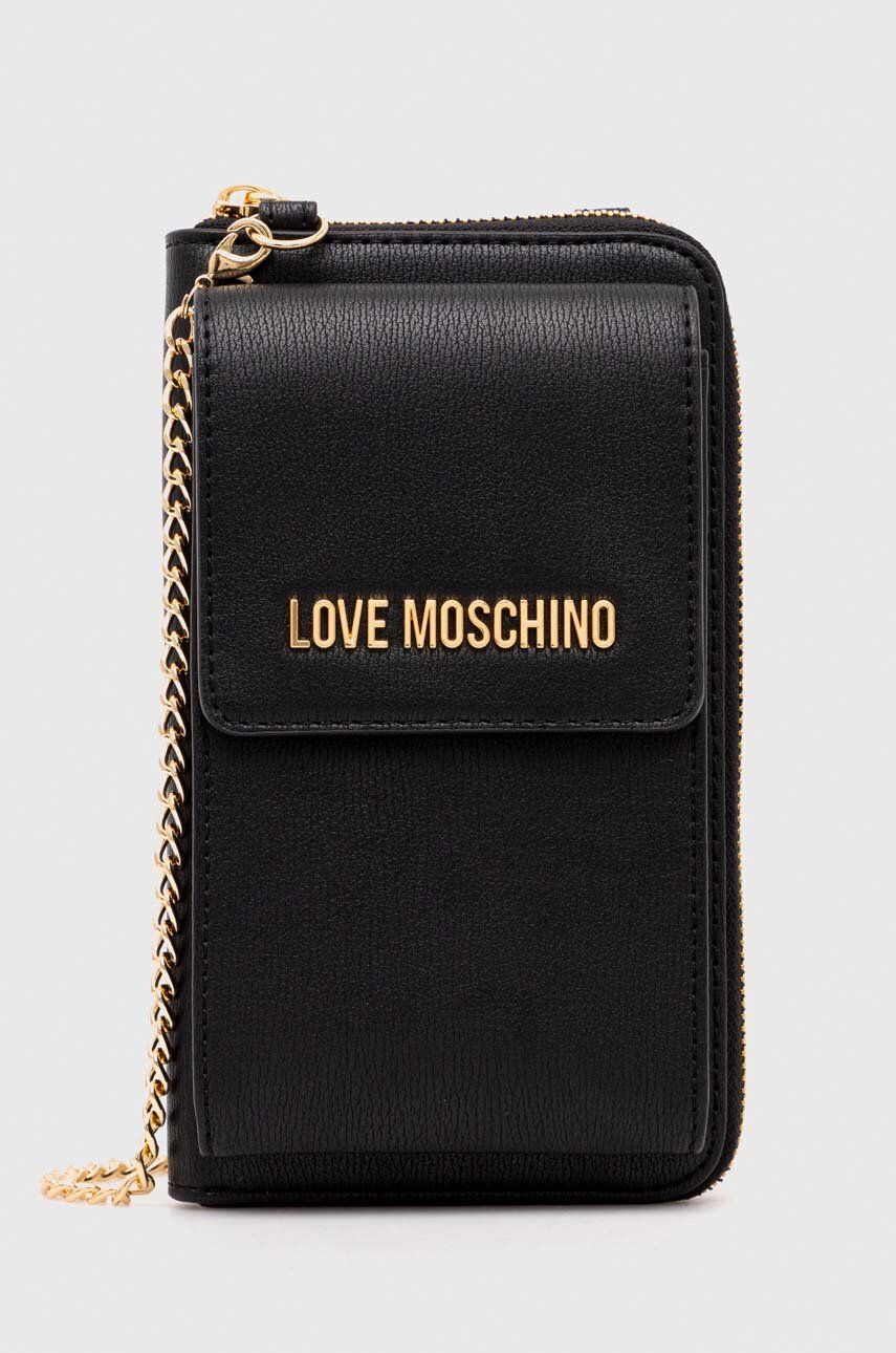 Levně Peněženka Love Moschino černá barva