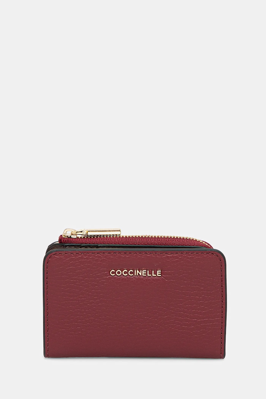 Coccinelle portofel de piele culoarea roz