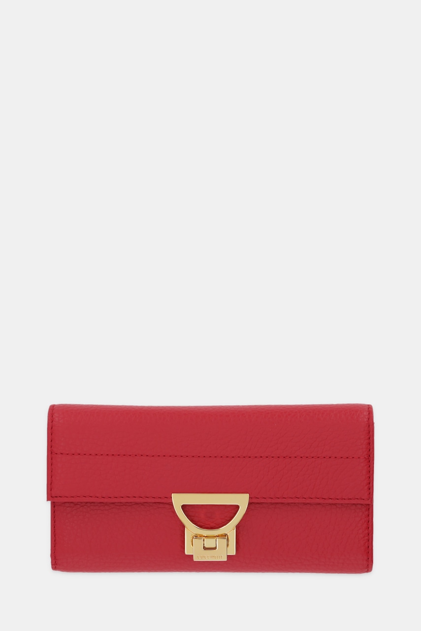 Coccinelle portofel de piele culoarea negru