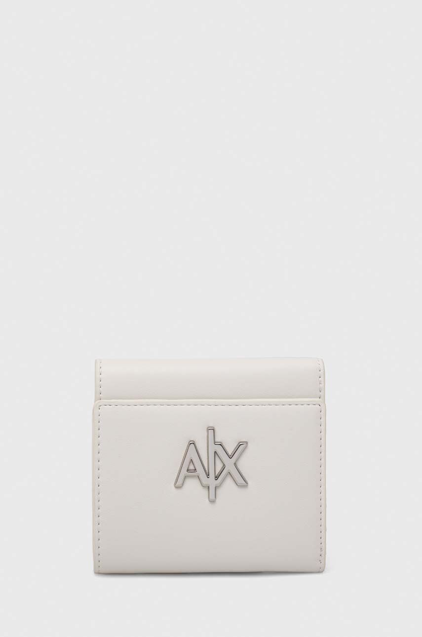 Armani Exchange portofel femei, culoarea alb