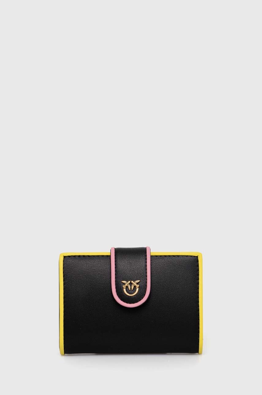 

Кожен портфейл Pinko дамски в черно 102840 A1K1, Черен