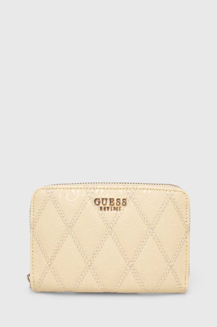 

Портмоне Guess ADI дамски в жълто SWGG93 06400, Бежов
