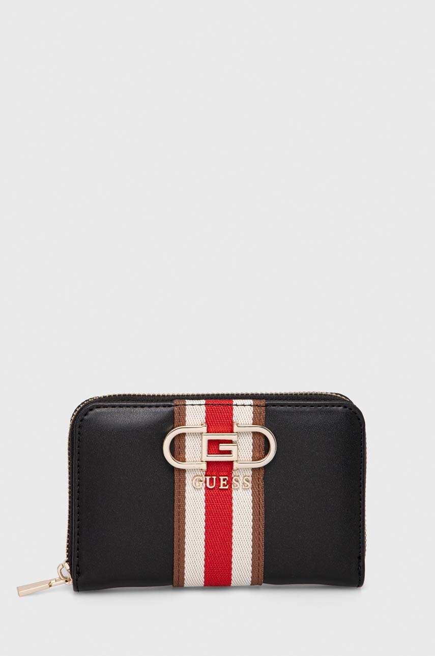 

Портмоне Guess NELKA дамски в черно SWVG93 07400, Черен