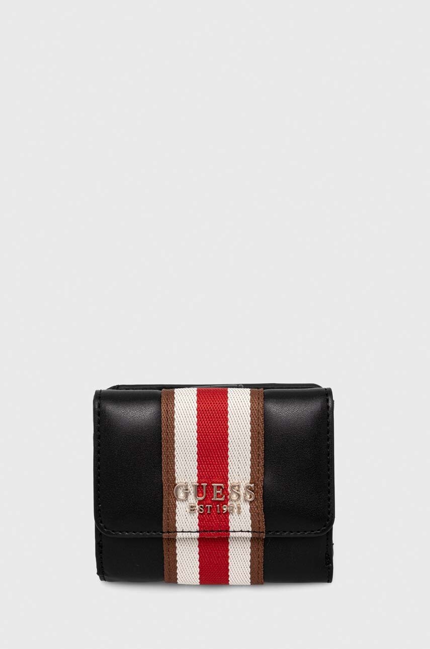 

Портмоне Guess NELKA дамски в черно SWVG93 07440, Черен