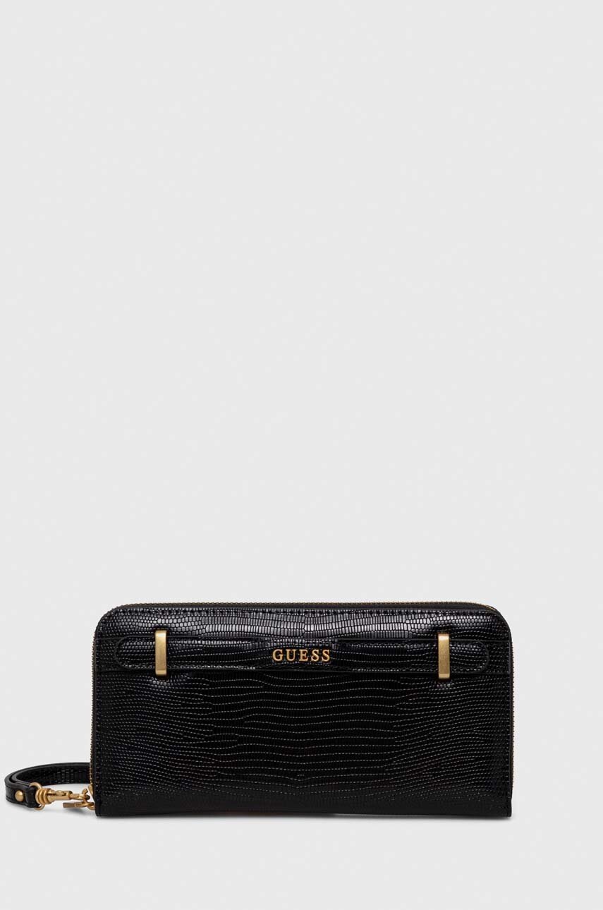 

Портмоне Guess SESTRI дамски в черно SWKA89 85460, Черен