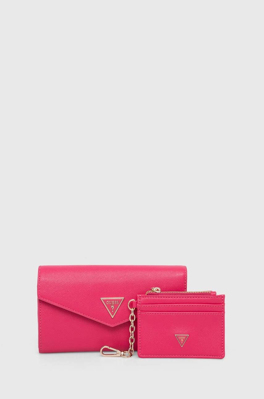 

Портмоне и калъф за карти Guess дамски в розово GFBOXW P4202, Розов