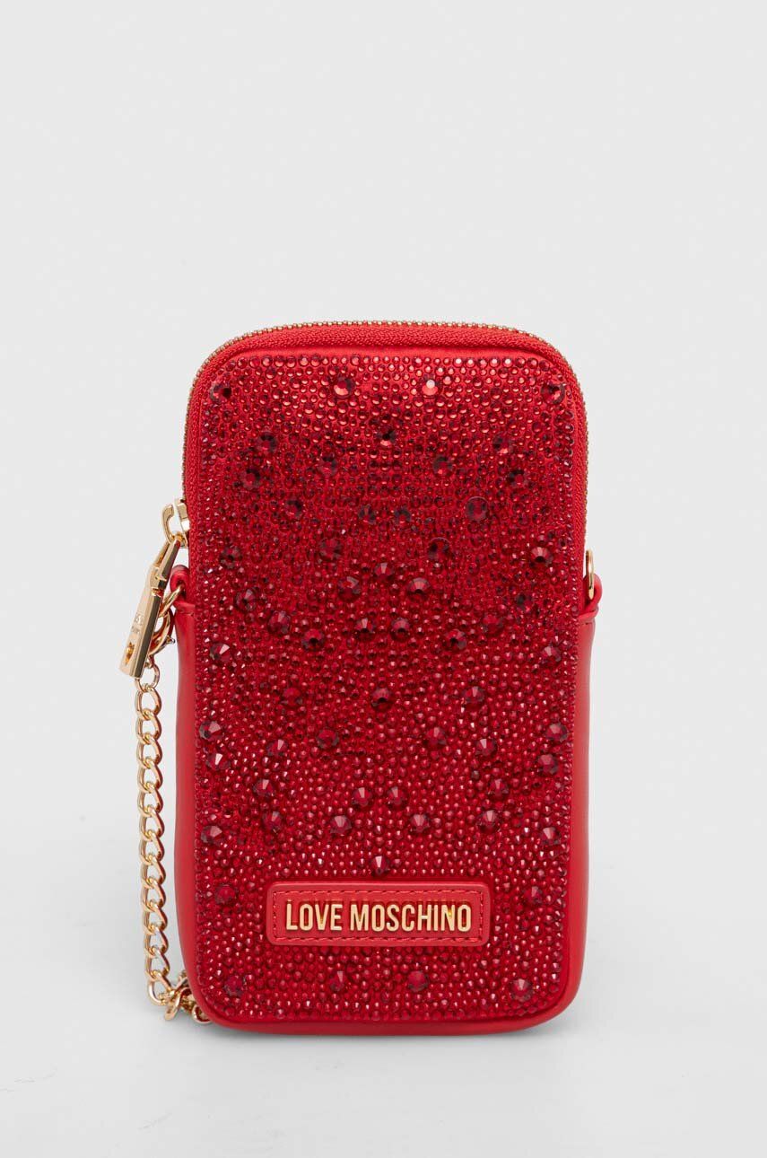 Love Moschino carcasa de telefon culoarea rosu
