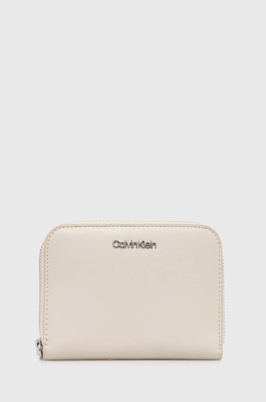 Levně Peněženka Calvin Klein béžová barva, K60K611688