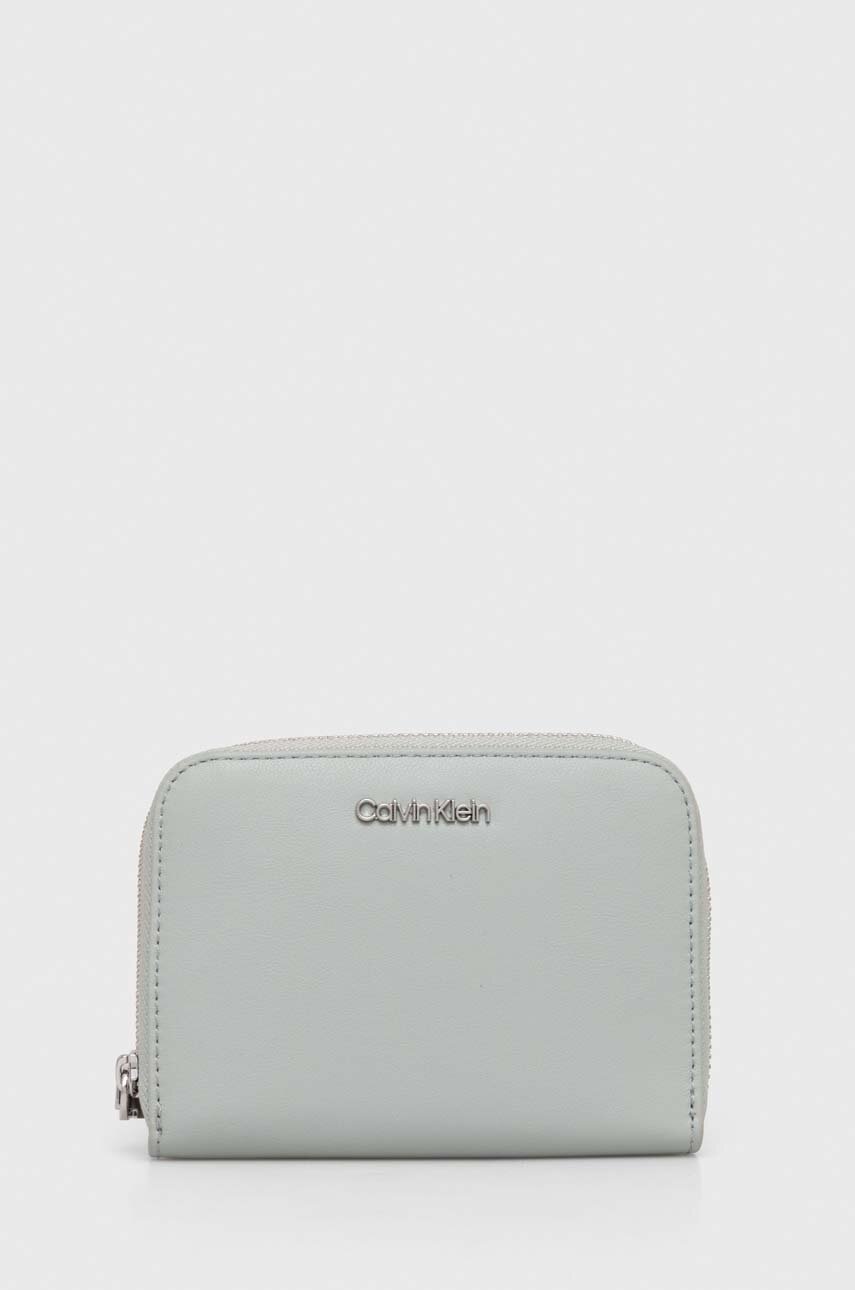 

Портмоне Calvin Klein дамски в сиво K60K611688, Зелен