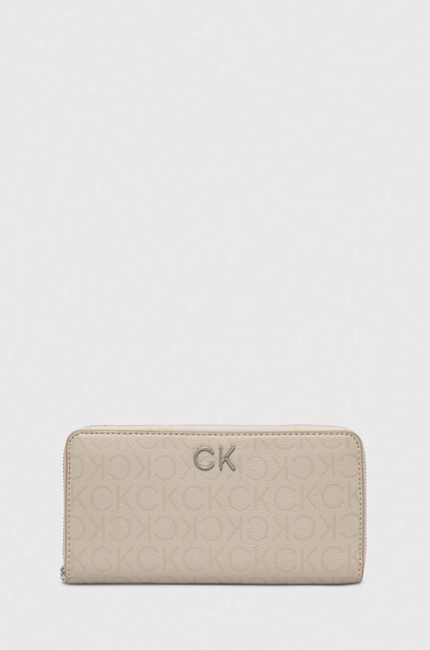 Levně Peněženka Calvin Klein béžová barva, K60K611771