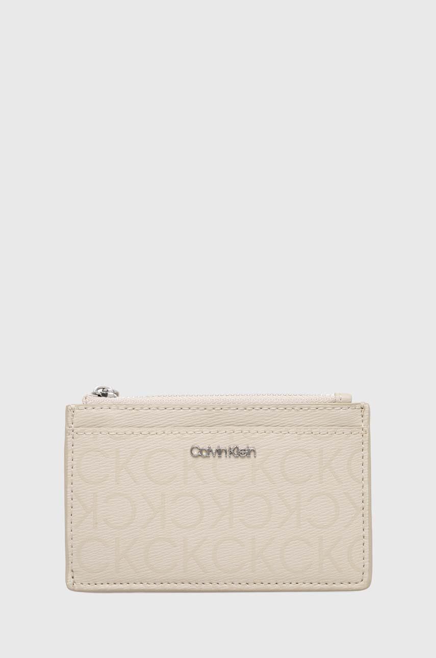 Levně Peněženka Calvin Klein béžová barva, K60K611935