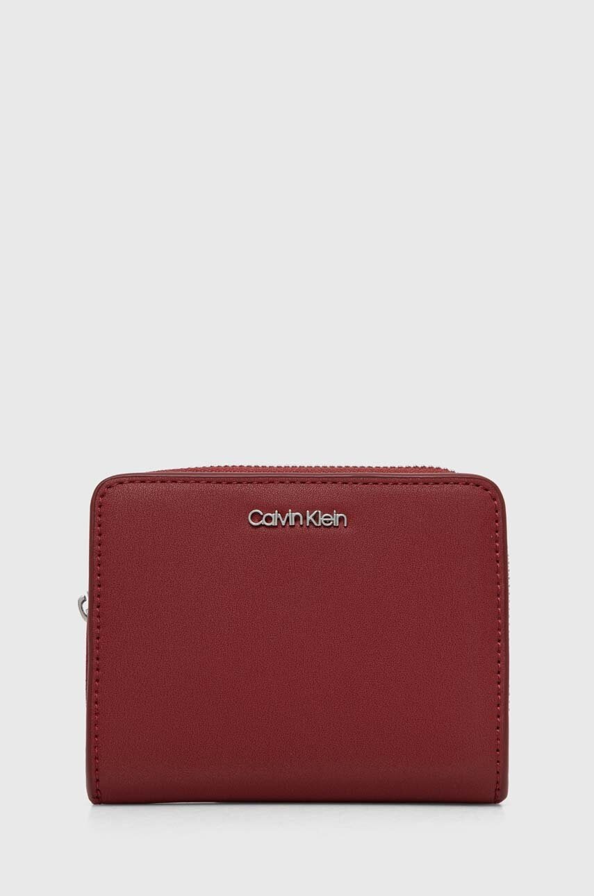 

Портмоне Calvin Klein дамски в сиво K60K611937, Бордо