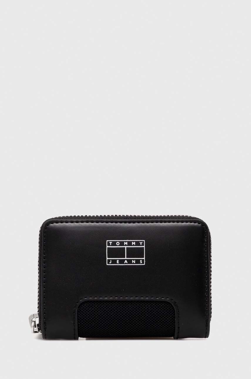 Tommy Jeans portofel femei, culoarea negru AW0AW16218