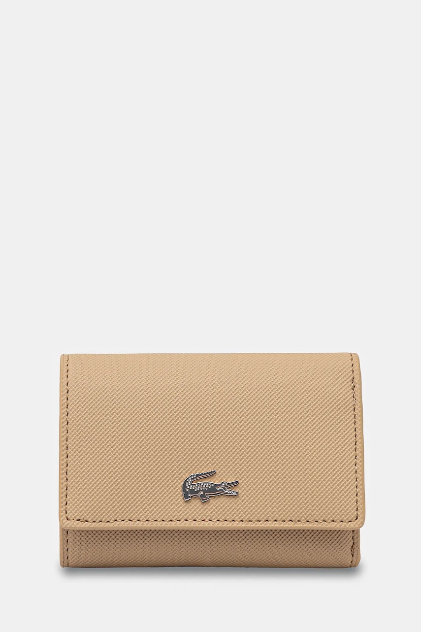 Lacoste portofel femei, culoarea bej, NF4190AA Lacoste portofel femei, culoarea bej, NF4190AA