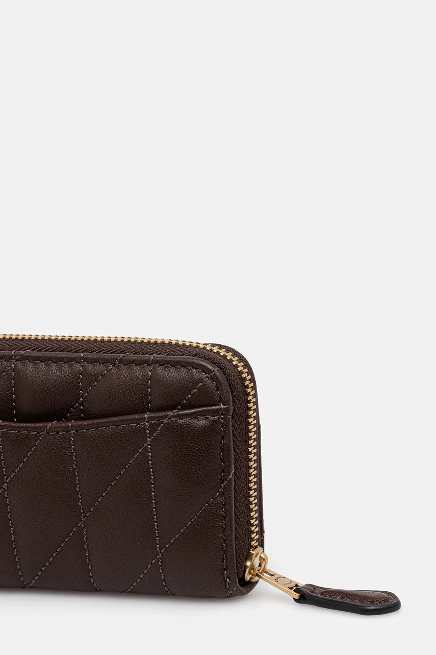 Кожаный кошелек Coach цвет фиолетовый CM505