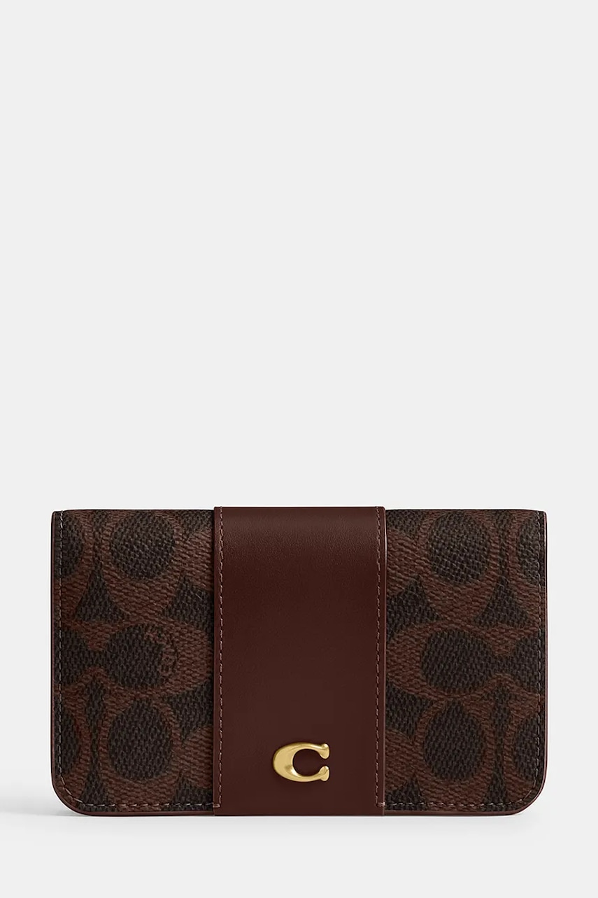 Coach portofel de piele culoarea roz, CR542