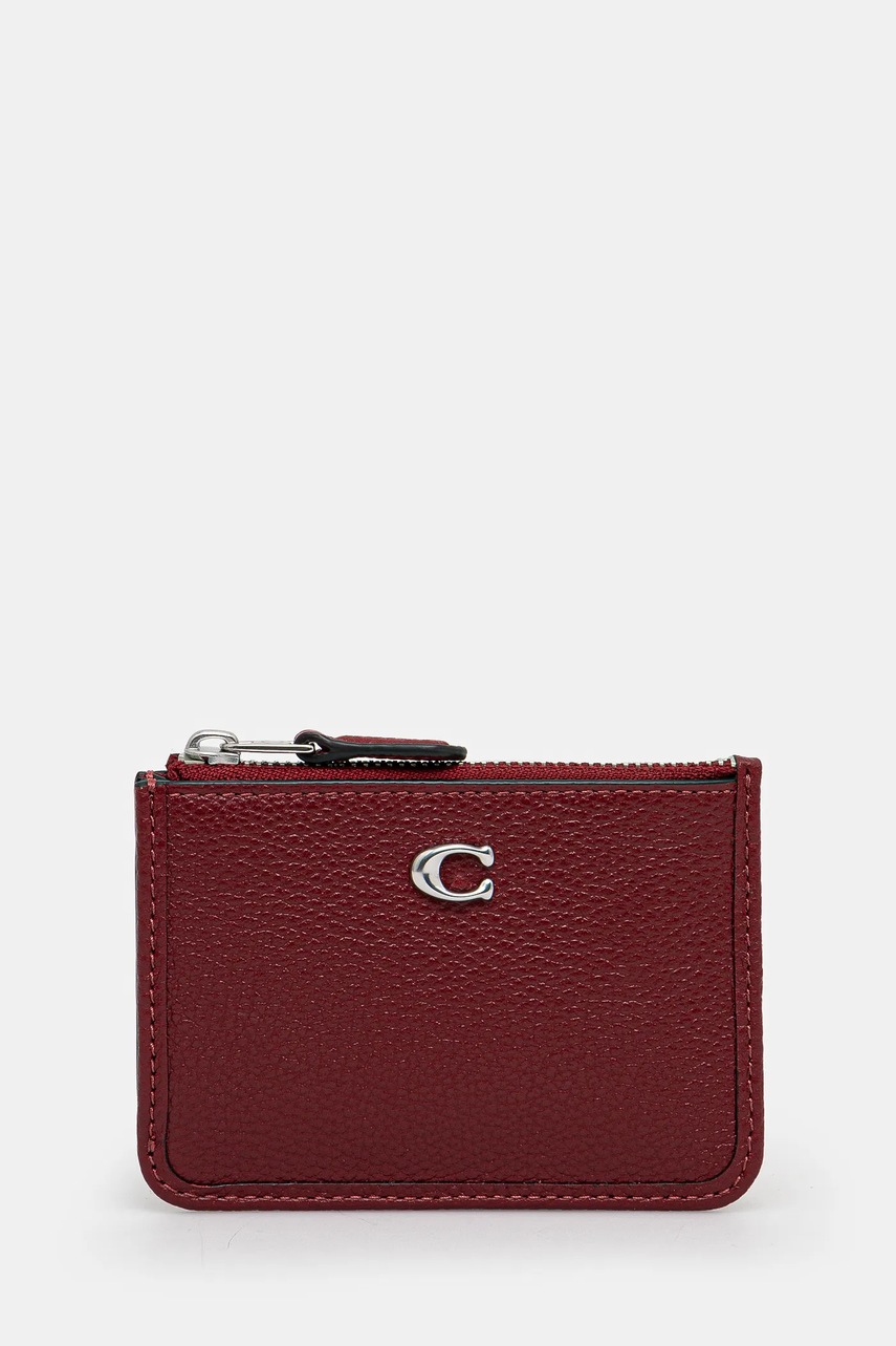 

Кожен калъф за ключ Coach дамско в бордо CR550
