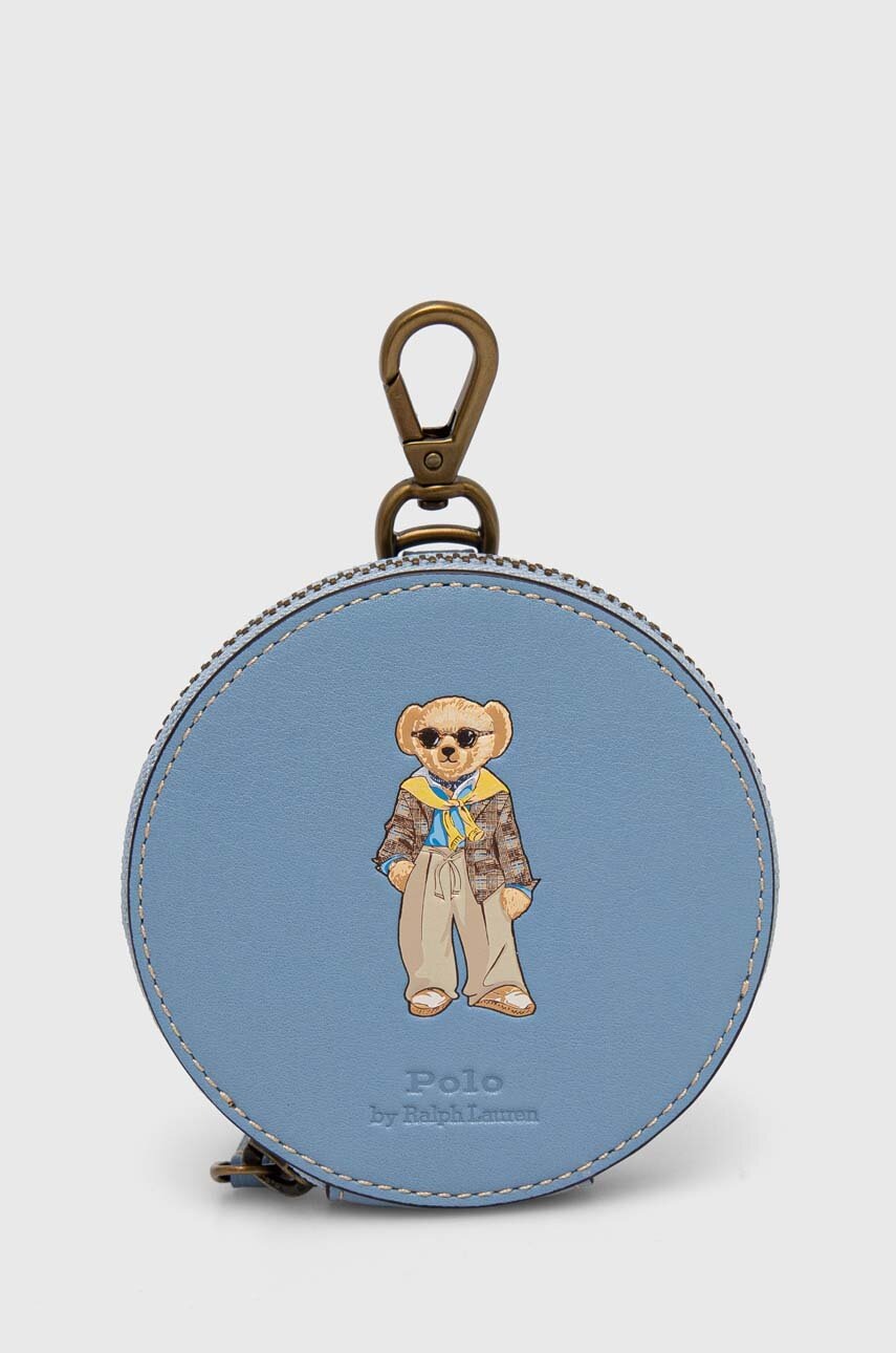 

Кожен портфейл Polo Ralph Lauren дамски в синьо 427932606, Син