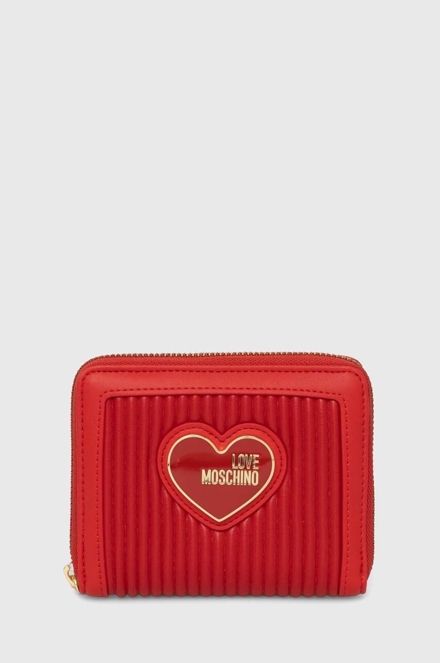 Love Moschino portofel femei, culoarea rosu, JC5619PP1GLA1500