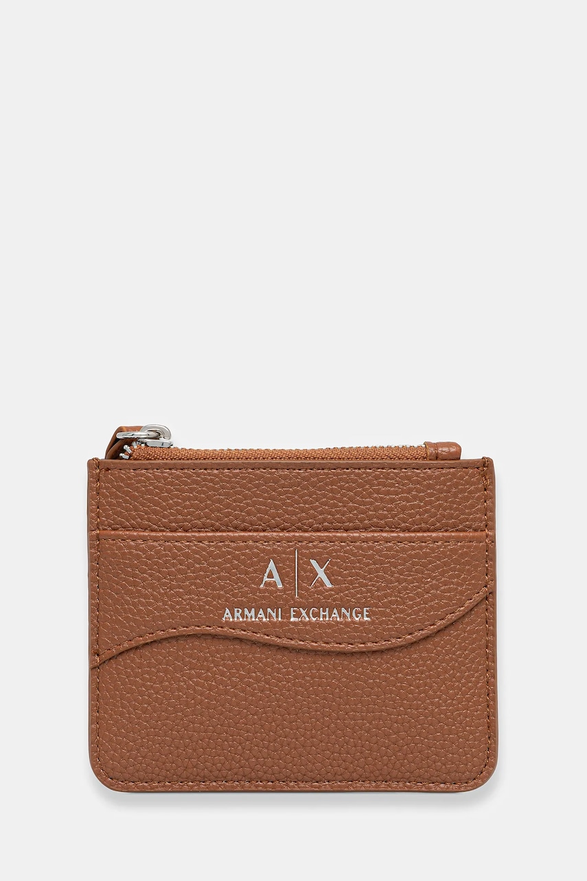 Armani Exchange card holder culoarea bej, 948539 CC783