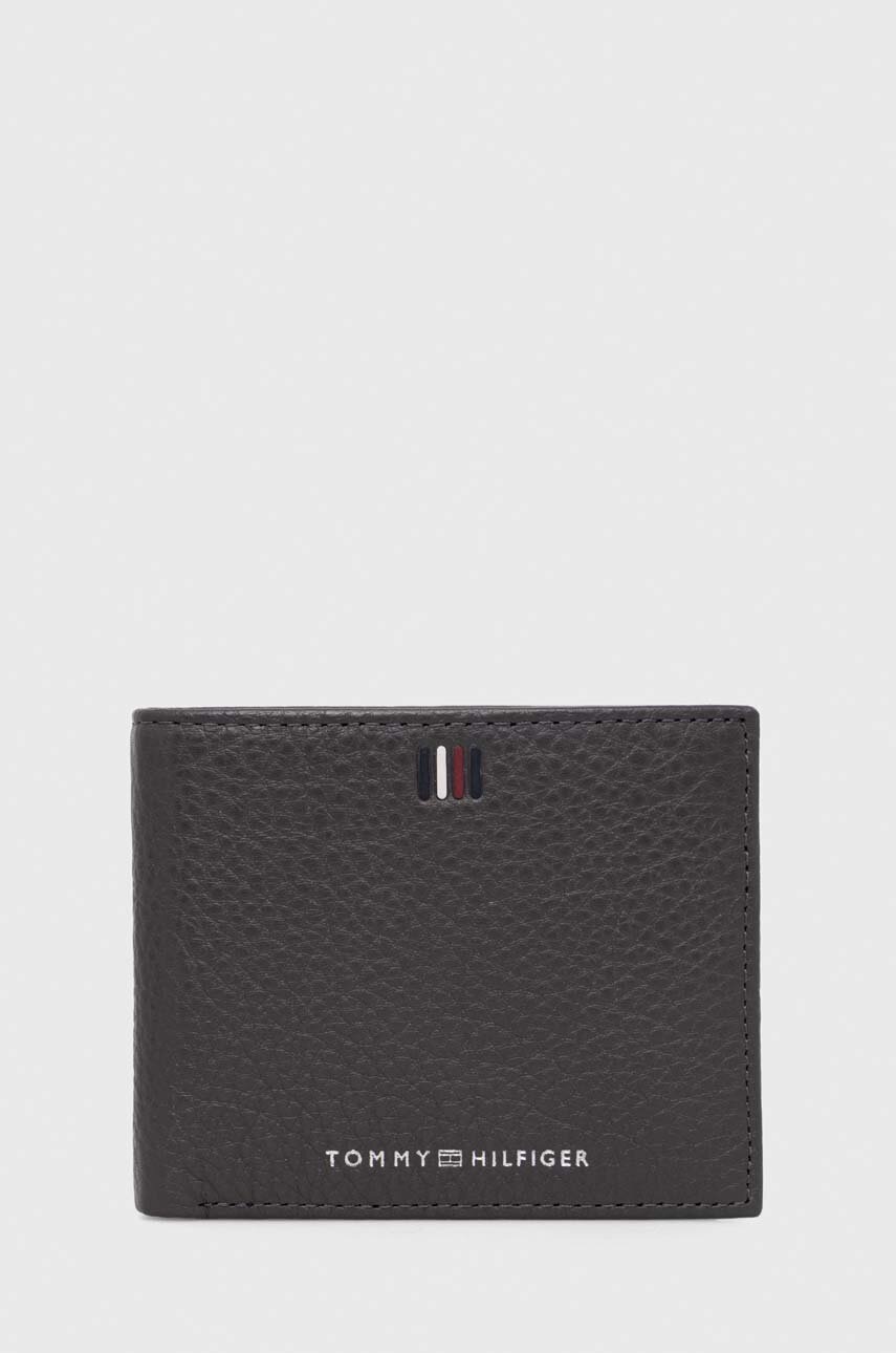 

Кожен портфейл Tommy Hilfiger мъжки в сиво AM0AM11854, Сив