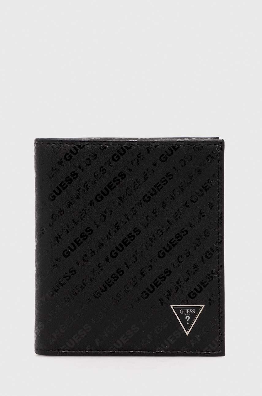 

Кожен портфейл Guess VENEZIA мъжки в черно SMVESA LEA22, Черен