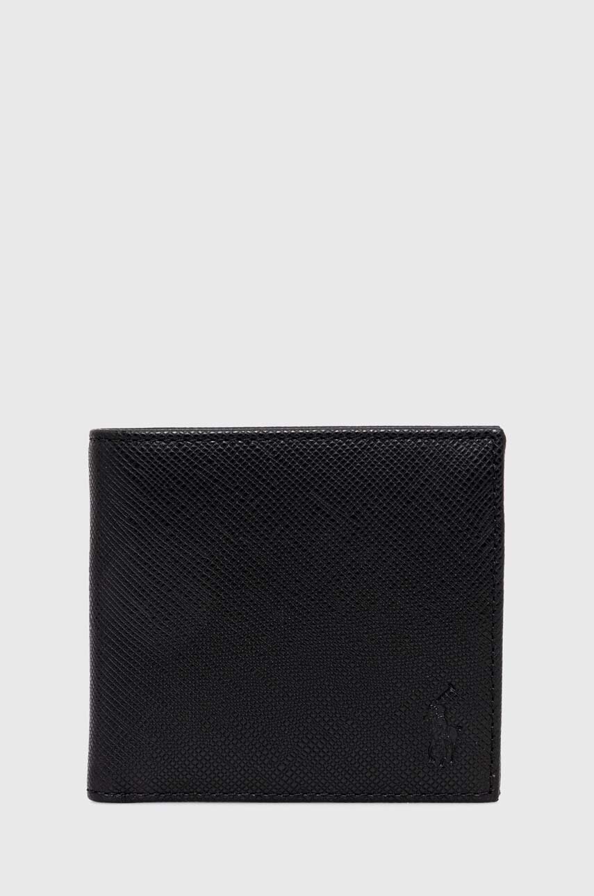

Кожен портфейл Polo Ralph Lauren мъжки в черно 405931675, Черен
