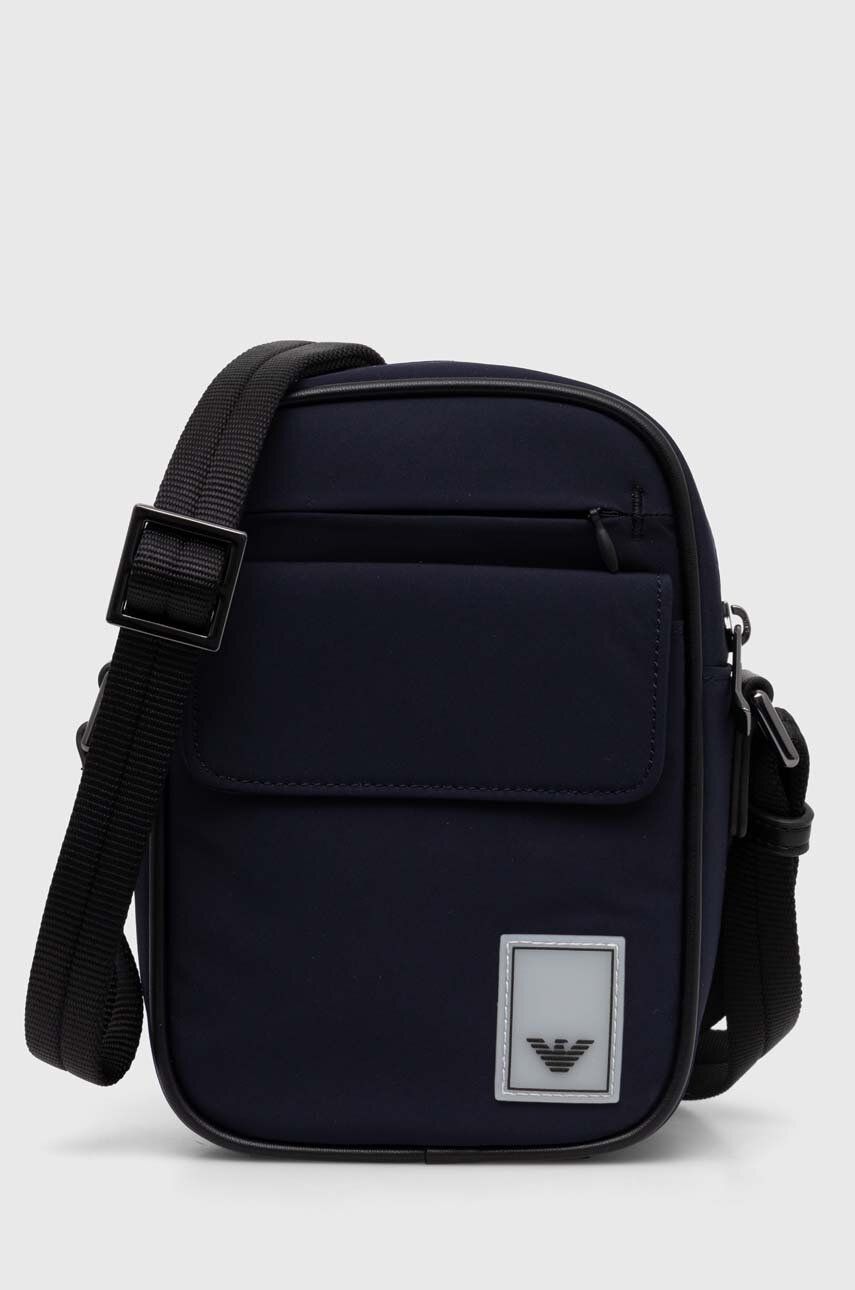 Emporio Armani borseta culoarea albastru marin - Shoppu.ro