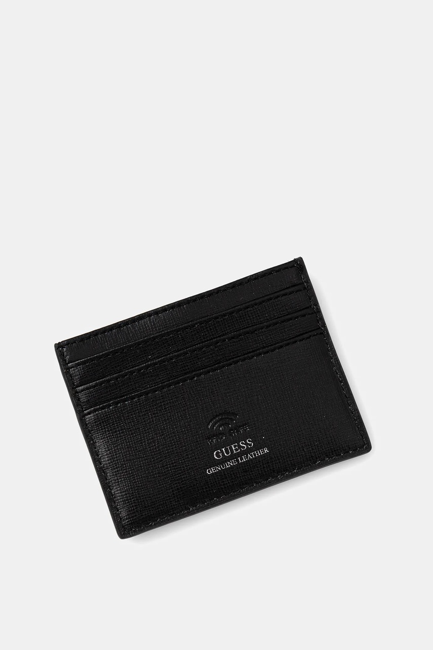 Кожаный чехол на карты Guess цвет чёрный