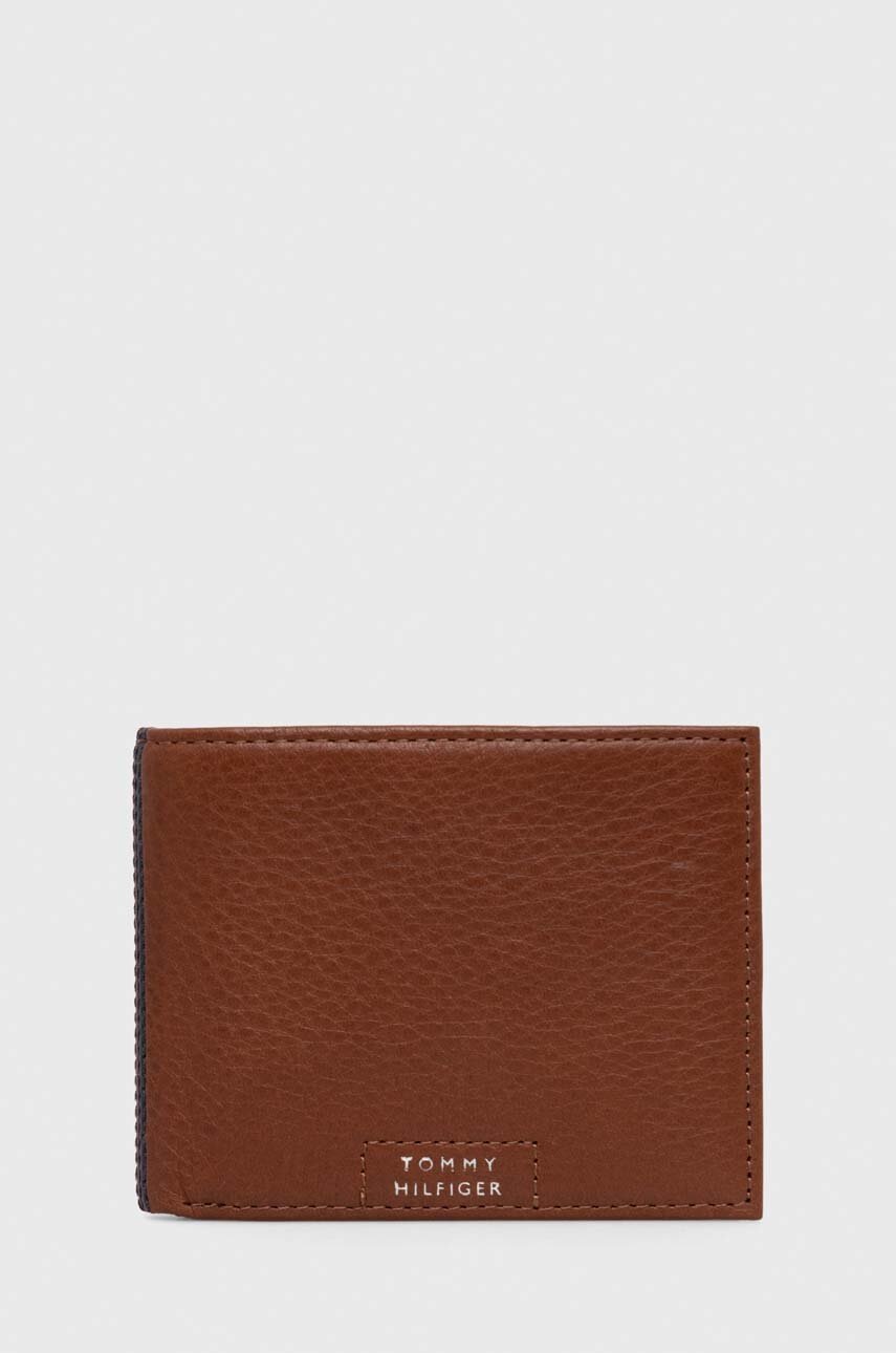 

Кожен портфейл Tommy Hilfiger мъжки в кафяво AM0AM12187, Кафяв