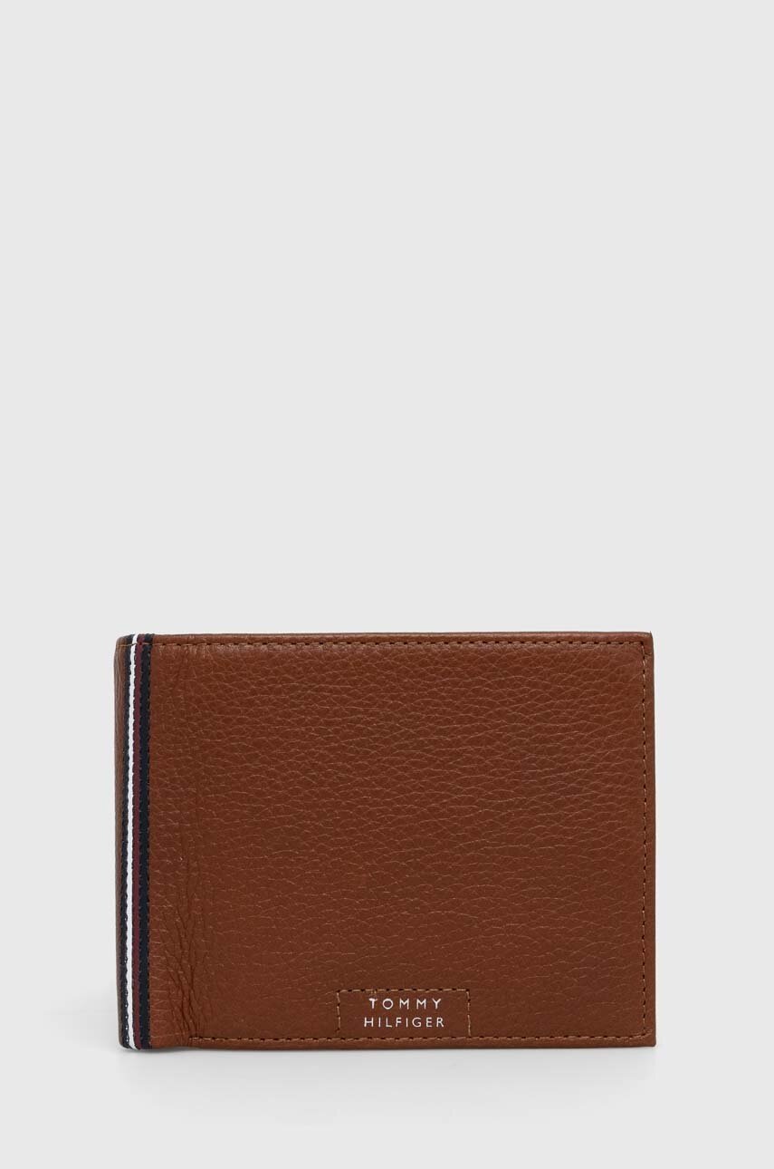 

Кожен портфейл Tommy Hilfiger мъжки в кафяво AM0AM12189, Кафяв